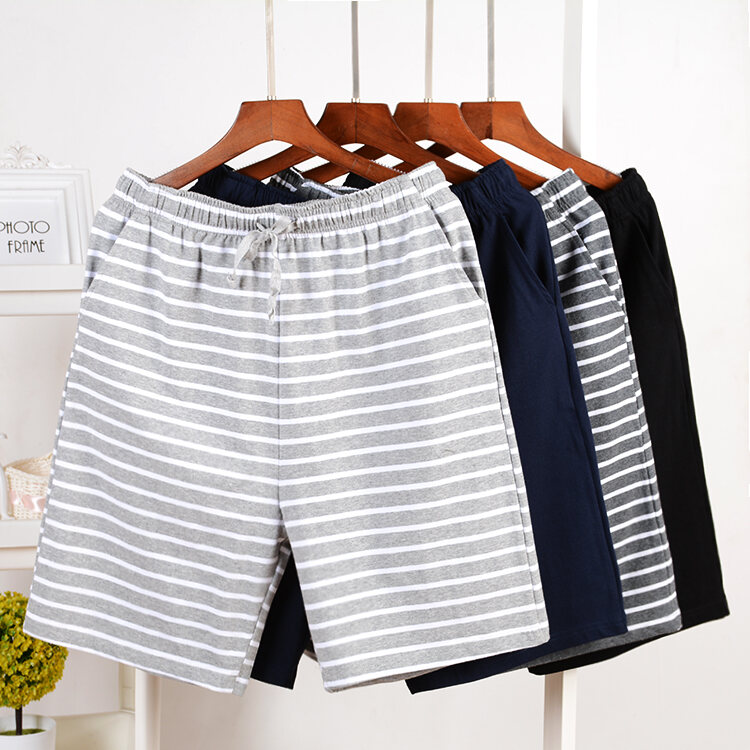 Plaid Pajama Pants Men's Cotton Pajama Pants Fifth Pants Men's Shorts Loose Pajama Pants Sports Pants Sleeping Shorts Home Pants