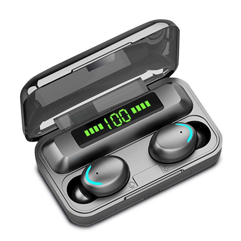 F9-6 TWS Earbuds Wireless Earphone Bluetooth 5.0 Headset Waterproof Touch Control LED Digital Display With Microphone 2200mAh Charger Box