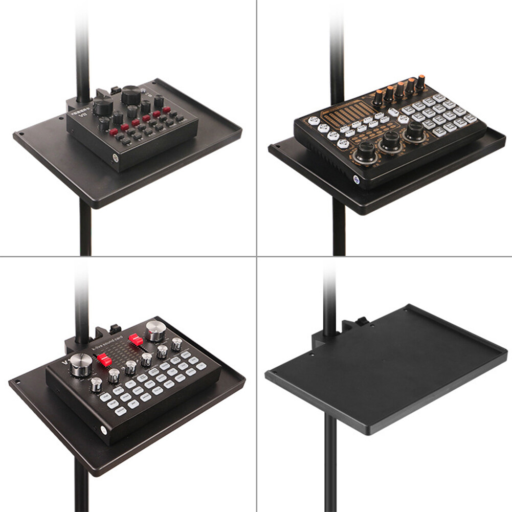 Sound Card Tray Universal Live Microphone Stand Sound Card Tray Clip Holder For Live Tripod Bracket Mic Holder Accessories