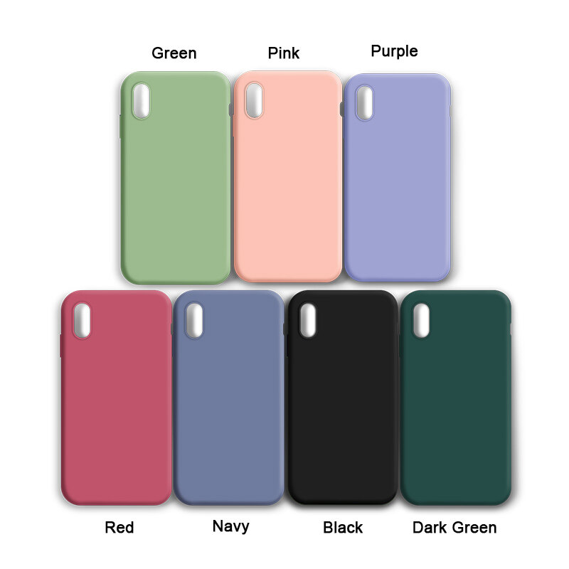 Hontinga Casing For iPhone 6 6s 7 8 Plus iphone SE 2020 Case Liquid Silicone Case Soft Shockproof Full Protection Cover 6+ 6s+ 7+ 8 + Softcase For Boys Girls Men Women